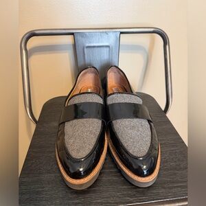 Halogen Patent + Felt Lug Sole Loafers (8.5)